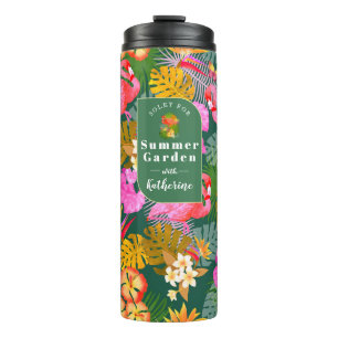 Bouteilles Isothermes Flamant rose Garden Vert foncé