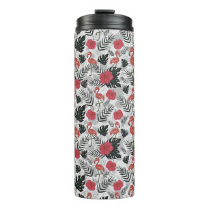 Bouteilles Isothermes Flamant rose motif sans couture avec arrière - pla