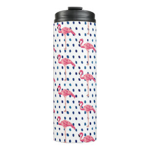 Bouteilles Isothermes Flamant rose rose Dot Motif Tumbler thermique