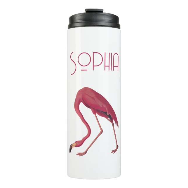 Bouteilles Isothermes Flamant rose rose vintage (Devant)