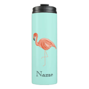 Bouteilles Isothermes Flamant rose tropical personnalisé