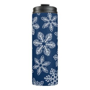 Bouteilles Isothermes Flammes de neige sur bleu foncé