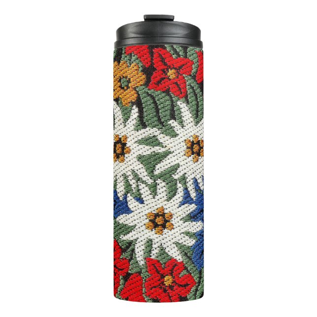 Bouteilles Isothermes Fleur alpine suisse Edelweiss (Devant)