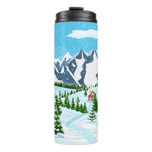 Bouteilles Isothermes Fleur Bunch Avec Backgr D'Impression Numérique Col (Devant)