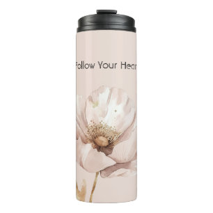 Bouteilles Isothermes Fleur de blush crème rose