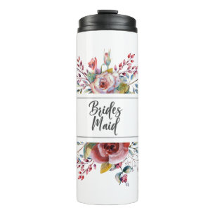 Bouteilles Isothermes Fleur de femme de ménage rose pâle