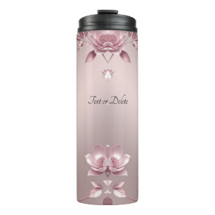 Bouteilles Isothermes Fleur délicate rose