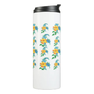 Bouteilles Isothermes Fleur jaune et bleue