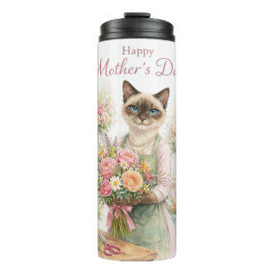 Bouteilles Isothermes Fleuriste de la fête des mères, chat
