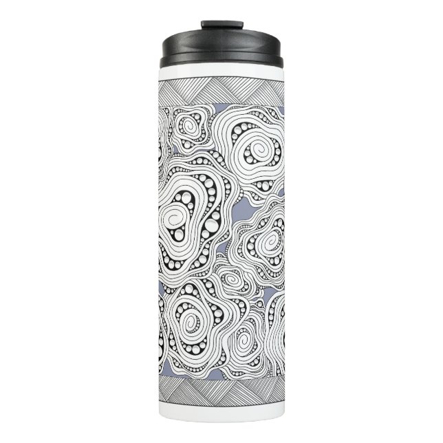 Bouteilles Isothermes Fleurs Abstraites monochromes Paruline thermique (Devant)