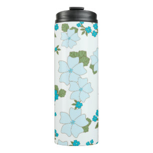 Bouteilles Isothermes Fleurs Bleues, Motif Floral, Motif De Fleurs