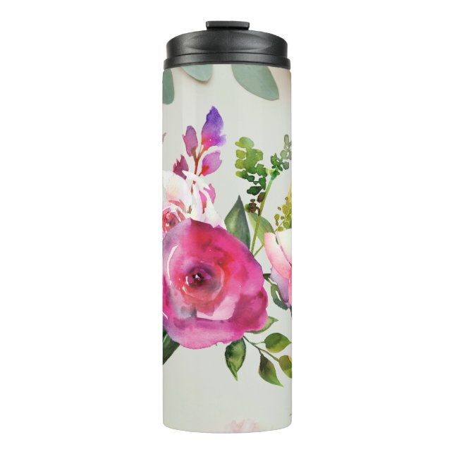 Bouteilles Isothermes Fleurs d'aquarelle Paruline thermique (Devant)