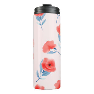 Bouteilles Isothermes Fleurs de pivoine rouge sans couture motif