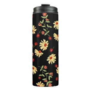 Bouteilles Isothermes Fleurs de soleil d'automne : Harmonie rouge-orange