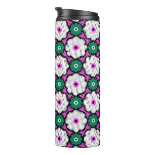 Bouteilles Isothermes Fleurs demi-teintes colorées - rose et vert
