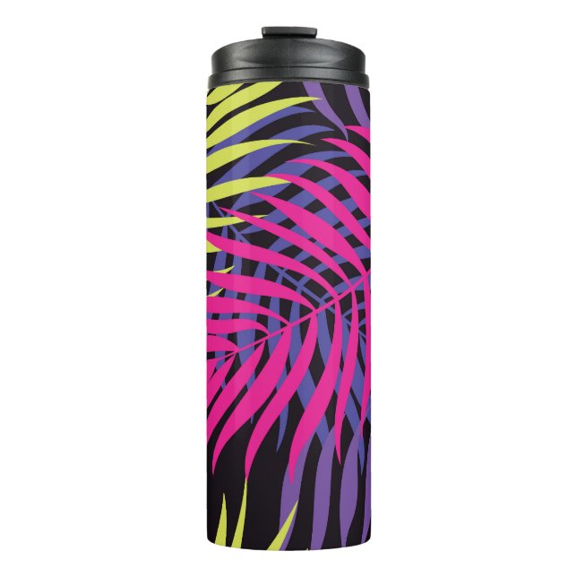 Bouteilles Isothermes Fleurs exotiques : Motif de la jungle s'évade (Devant)