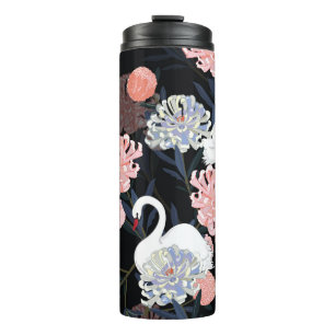 Bouteilles Isothermes Fleurs florales orientales Motif de cygne
