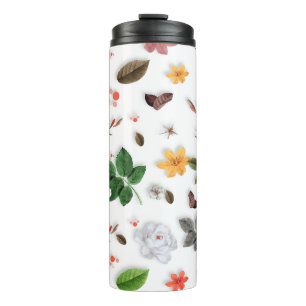 Bouteilles Isothermes Fleurs jaunes et roses blanches 15