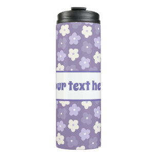 Bouteilles Isothermes Fleurs modernes violettes personnalisées