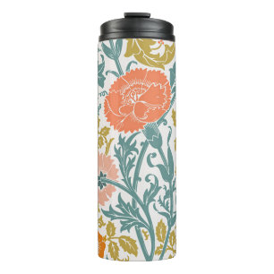 Bouteilles Isothermes Fleurs roses et orange, Art Vintage Graphique