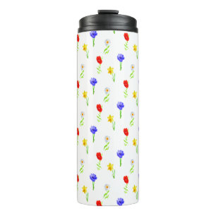 Bouteilles Isothermes Fleurs sauvages aquarelle