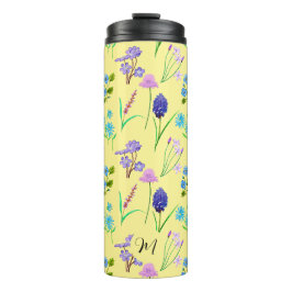 Bouteilles Isothermes Fleurs sauvages délicats en jaune clair. Personnal