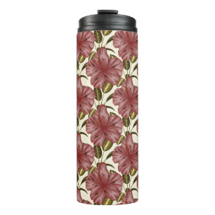 Bouteilles Isothermes Fleurs tropicales sans couture motif fleurs roug