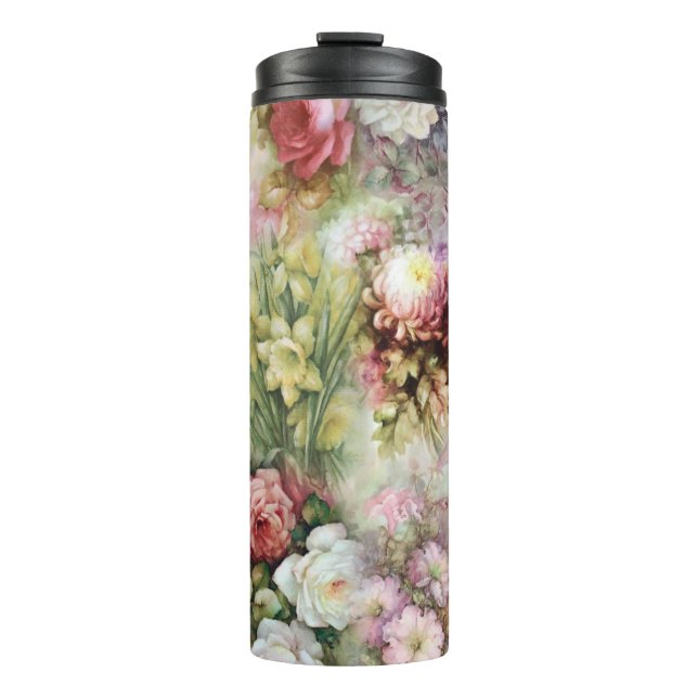 Bouteilles Isothermes Fleurs vintages (Devant)