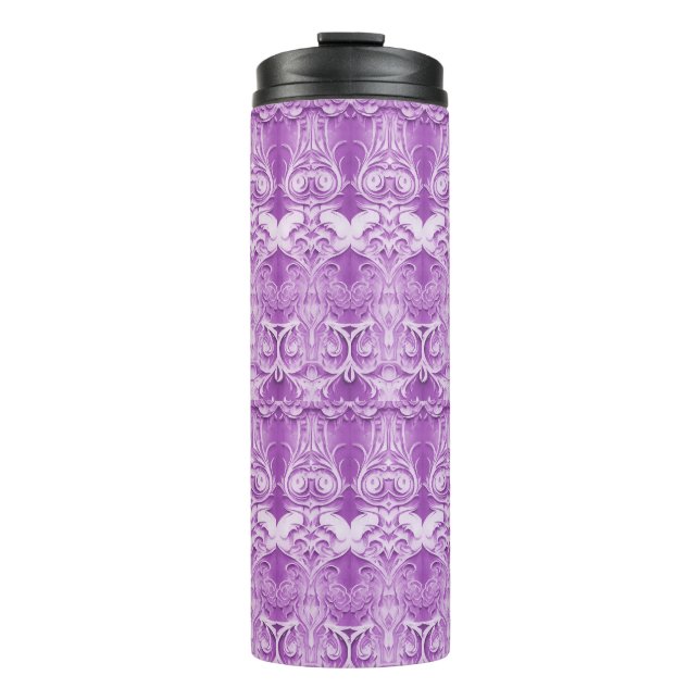 Bouteilles Isothermes Fleurs violettes Paruline thermique florissante (Devant)