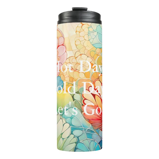 Bouteilles Isothermes Flora 5 Floral Pastel Paruline thermique (Devant)