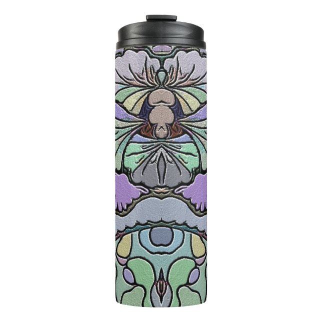 Bouteilles Isothermes Floral abstrait pansement motif en mosaïque (Devant)