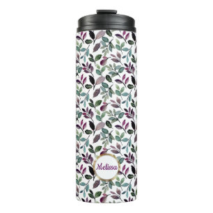 Bouteilles Isothermes Floral Greenery Aquarelle Nom du Motif