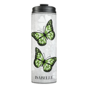 Bouteilles Isothermes Floral Papillon vert personnalisé
