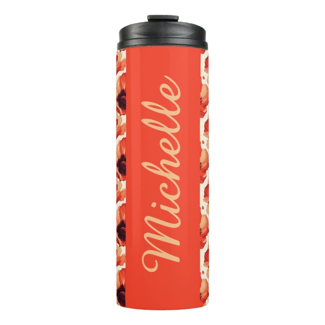 Bouteilles Isothermes Floral personnalisé (Devant)