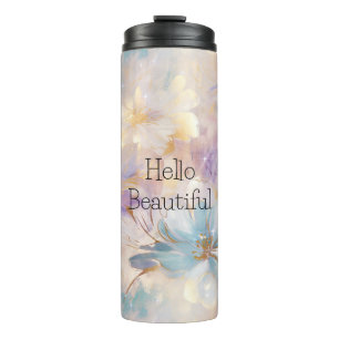 Bouteilles Isothermes Flore bleu violet d'or blanc