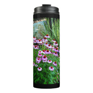 Bouteilles Isothermes Flux de jardin avec fleurs violettes
