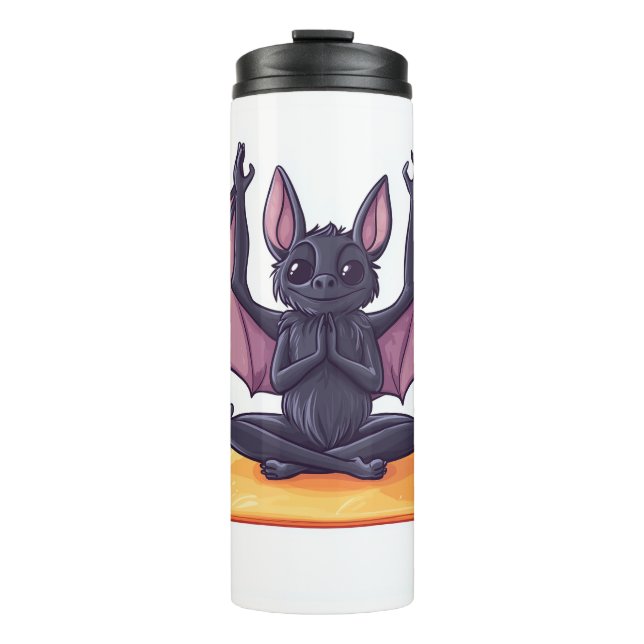 Bouteilles Isothermes Flux de yoga de chauve-souris (Devant)