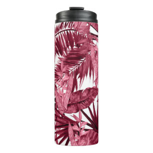 Bouteilles Isothermes Foliage Aquarelle violet, Floral sans joint.