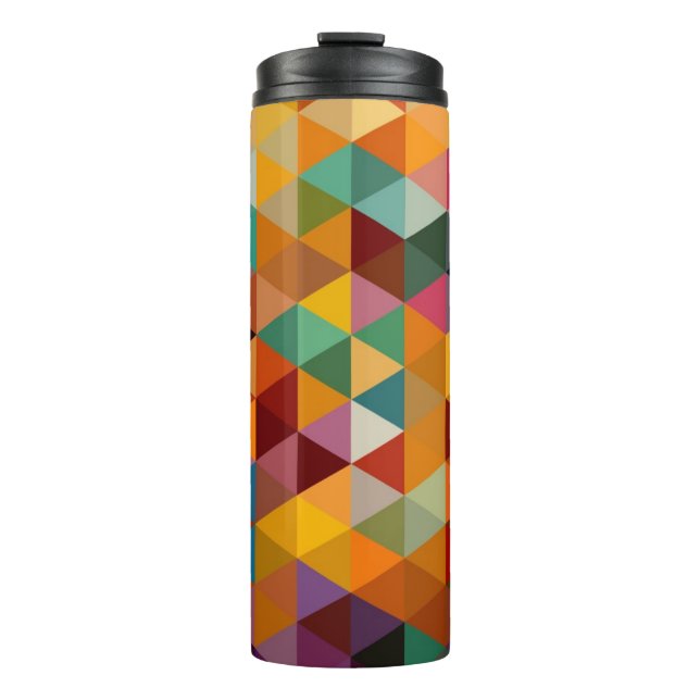 Bouteilles Isothermes Fond vintage de motif de triangles (Devant)