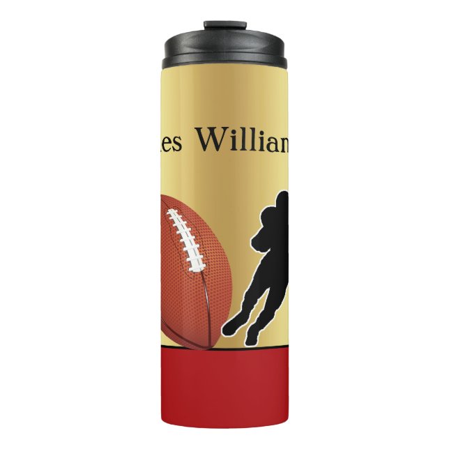 Bouteilles Isothermes Football - Player Silhouette and Ball personalize (Devant)