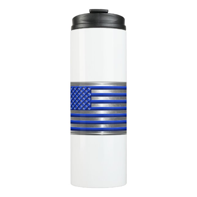 Bouteilles Isothermes Forces armées et police USA Flag Hommage (Devant)