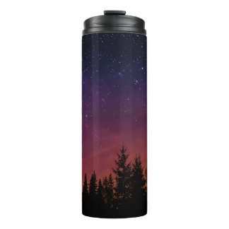 Bouteilles Isothermes Forest Night Sky Nature with Starry Woodland Scene