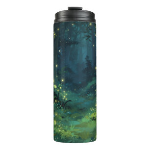 Bouteilles Isothermes Forêt Enchantée Lumière Nuit Magique