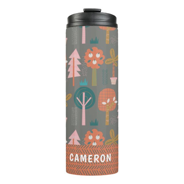 Bouteilles Isothermes Forêt scandinave mignonne personnalisée (Devant)