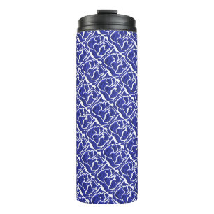 Bouteilles Isothermes Formes fluides bleues abstraites – Art moderne 3D