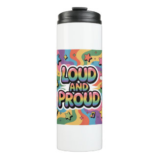 Bouteilles Isothermes Fort et fier - Ally psychédélique colorée LGBTQ+