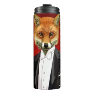 Bouteilles Isothermes Fox En Costume De Soirée, Portrait