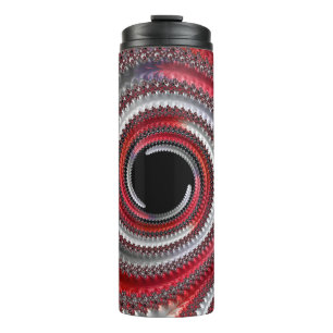 Bouteilles Isothermes Fractale Abstraite, rouge et noire