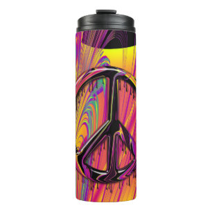 Bouteilles Isothermes Freak Drapeau Psychedelic Hippy Couture