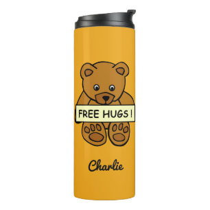 Bouteilles Isothermes Free Hugs Teddy nom personnalisé & tondeuse couleu